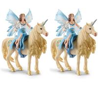 Schleich BAYALA | Eyela sur Licorne dorée 42508 | 8 x 15 x 18 cm (Lot de 2)