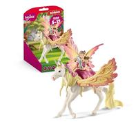 Schleich BAYALA | Feya avec Licorne Pégase 70568 | Elfe avec Miroir et Licorne avec Aimant | Cadeau pour Filles et garçons | décoration & Belles Figurines à Collectionner dès 5 Ans | Set de 3 pièces