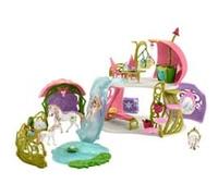 Schleich 42445 Maison-Fleur pailletée avec Licornes, lac et écurie, pour Enfants de 5-12 Ans, BAYALA® - Set de Jeux
