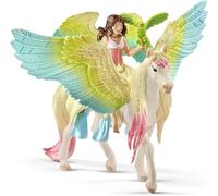 Schleich BAYALA | Surah avec Pégase Scintillant 70566 | Elfe avec Oiseau & Pégase magnétique | Cadeau Magique pour Filles & garçons | Figurines de Collection | Jouet dès 5 Ans | Coffret 3 pièces