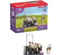 Box Lavage Chevaux avec Figurine Cheval et Cavalier - Coffret de Lavage de Chevaux de 11 Pieces avec Cheval, Cavalier et