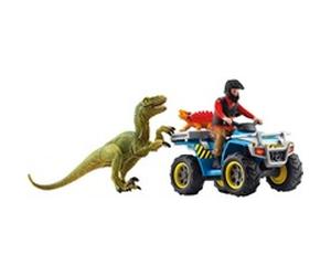 Schleich Dinosaures - Balade en quad pour le vélociraptor, Figurine