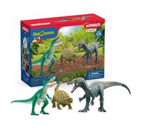 Schleich 72203 Attaque du Trio de Dino, dès 5 Ans, Dinosaurs - Coffret, 3 pièces
