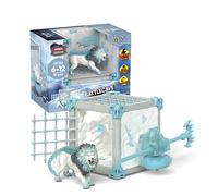 Schleich ELDRADOR Creatures | Battle Cave Lion de Glace 42766 | Coffret avec Monstre, toupie, Grille et Cristal | Battle Caves empilables pour créer Une arène | Jouet dès 7 Ans | 31 pièces