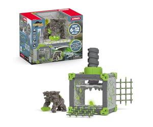 Schleich ELDRADOR Creatures | BattleCave Marteleur de Pierre 42734 | Set ELDRADOR Battle Cave avec Monstre, paroi vissable, Grille & Cristal | Grotte empilable en arène | Jouet dès 6 Ans | 28 pièces