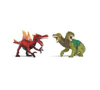Schleich ELDRADOR Creatures | Dinosaure de Feu vs. Lézard de la Jungle 70834 | Figurines détaillées à Collectionner et à Jouer | Cadeau pour Enfants dès 7 Ans | Coffret de 2 pièces