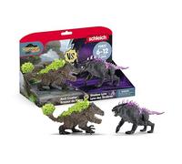Schleich ELDRADOR Creatures | Lynx des Ténèbres vs Broyeur de Pierre 70827 | Figurines de créatures Eldrador avec éléments en Cristal | Jouet Monstre dès 7 Ans | Set de 2 pièces