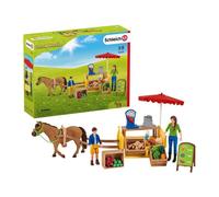 Schleich Figurine – Étal mobile de la ferme 42528 Farm World – avec poney