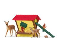 schleich FARM WORLD Cabane des animaux de la forêt