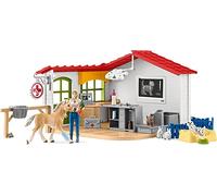 Schleich Coffret Cabinet vétérinaire 43 pièces avec figurine vétérinaire, animaux et accessoires