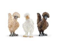Coffret de Figurines Poules - Ferme Jouet et Grange de 3 Pièces avec Figurines Poules, Pour Garçons et Filles - Jouet 3 ans -