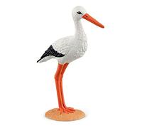 Schleich Farm World | Cigogne 13936 | Figurine de Ferme Figurine Animale détaillée | Déco pour Baby Shower | Cadeau pour Filles & garçons | Jouet Ferme dès 3 Ans | 6 x 3 x 9 cm