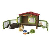 Schleich Set Clapier à lapins 42728 – 3 lapins, 17 pièces, accessoires – Dès 3 ans
