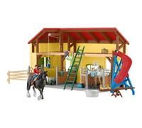 Écurie avec boxes et animaux, coffret de 82 pièces avec chevaux, Schleich 42485 Farm World, Dès 4 ans