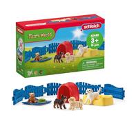 Schleich 42480 Enclos à Chiots, dès 3 Ans, Farm World - Coffret, 19 x 5,5 x 11,5 cm
