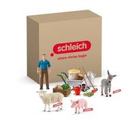 schleich 72287 Coffret découverte des animaux de la ferme Farm World, dès 3 ans, FARM WORLD - coffret, 15 pièces