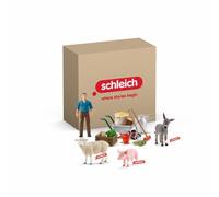 schleich 72287 Coffret découverte des animaux de la ferme Farm World, dès 3 ans, FARM WORLD - coffret, 15 pièces