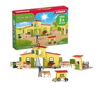 schleich 72224 Ferme avec poulailler et box pour chevaux, dès 3 ans, FARM WORLD - coffret, 123 pièces