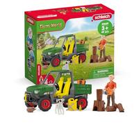 Schleich Farm World | Fermier forestier avec véhicule 42659 | Paul Le Fermier, Chien, 4x4 & Accessoires | Figurines d’Animaux réalistes | Idée Cadeau Enfants | Jouet Ferme dès 3 Ans | 49 pièces