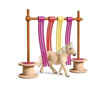 Schleich Farm World Figurine Poney avec Rideau Flottant 42484 Multicolore