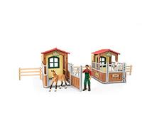 Schleich Jouet de ferme Visite dans l'étable ouverte 72116 – Kit 16 pièces (3-8 ans)