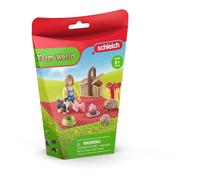 Schleich Farm World Pique-nique d'anniversaire 42426 - Animaux d'anniversaire, panier pique-nique et accessoires dès 3 ans