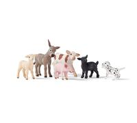 Schleich Farm World | Set Animaux de la Ferme 77534 avec Chien, Cochon, chèvre, Mouton et âne | Jouet de Ferme dès 3 Ans | Set de 6 pièces | exclusivité Amazon