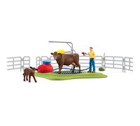 Schleich Station de lavage pour vaches 42529 Farm World Multicolore