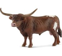 Schleich Figurine Taureau Texas Longhorn Farm World Brun/Blanc (13866)
