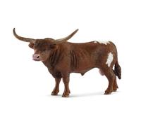 SCHLEICH Farm World Texas Longhorn Bull Toy Figure, Brown/White (13866)