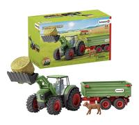 Schleich Figurine 42379 Tracteur avec remorque