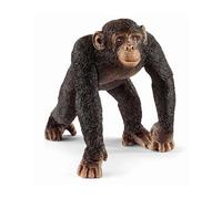Figurine Chimpanzé Mâle Wildlife des Forêts Tropicales d’Afrique Schleich Marron Marron