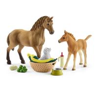 Schleich Horse Club 42432 Les soins du bébé animal de Sarah