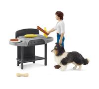 Schleich Jeu de construction HORSE CLUB Mini Monde – Tom s'occupe du barbecue
