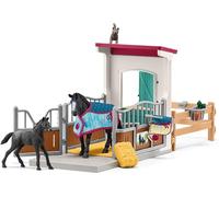 Schleich Horse Club - Box à chevaux avec jument et poulain, Figurine
