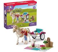 Schleich – Calèche Horse Club 42467 – Coffret 32 éléments avec 1 cheval et 1 personnage – Multicolore