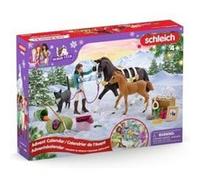 Schleich horse club - calendrier de l avent chevaux equitation - figurines animaux accessoires - set jouet noel et carte