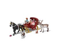 schleich Horse Club | Calendrier de l'Avent Balade en traîneau 42614 | avec Chevaux, Figurines, traîneau et Accessoires | Idée Cadeau | Dès 5 Ans | 31 pièces