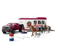 Schleich Camion jumelé avec Grande remorque à Chevaux