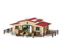 SCHLEICH - Ecurie avec chevaux - 42195 - Gamme Farm World - Mixte - Enfant - Coffret