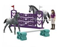 Schleich Horse Club | L’entraînement de Lisa au Tournoi 42776 | Coffret avec Cheval, Poulain, Figurine articulée Lisa, Obstacles & Accessoires d’équitation | Jouet Chevaux dès 5 Ans | 7 pièces