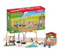 Schleich Coffret Agility dans la boîte à chevaux 72149 – Farm World – Dès 3 ans – 38,7 x 11 x 23