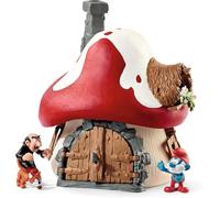 Schleich Les SCHTROUMPFS 20803 | Coffret avec 20 pièces | Maison des Schtroumpfs avec 2 Figurines Grand Schtroumpf, Gargamel et Azraël | Idée Cadeau Enfants dès 3 Ans | The Smurfs