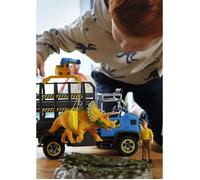 Schleich Coffret Mission de transport Dino 43 pièces – Figurine tricératops et camion de transport