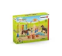 Schleich- Playset Entraînement d'agility pour Poney Farm World, 42481, Multicolore