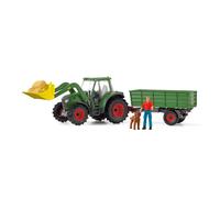 Schleich Tracteur Monde Ferme Avec Remorque Poupée