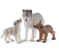 Schleich Wild Life 42472 - Coffret Maman Louve et Louveteaux - Jouets Authentiques, Détaillés et Durables pour Jouer et Apprendre - pour Garçons et Filles à Partir de 3 Ans