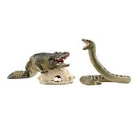 Coffret Duel Aligator/Anaconda, figurines animaux sauvages, Schleich 42559 Wild Life, Pour enfant dès 3 ans