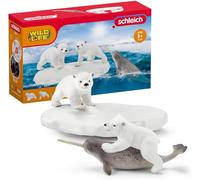 Schleich Wild Life | Glissade en Folie des Ours Polaires 42531 | 4 pièces | Coffret de jeu à partir de 3 ans | coffret avec figurines, nombreuses fonctions et accessoires