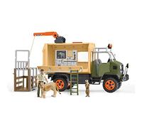 schleich WILD LIFE | Gros camion sauvetage d’animaux 42475 | 45 pièces | Coffret de jeu à partir de 3 ans | coffret avec figurines, nombreuses fonctions et accessoires